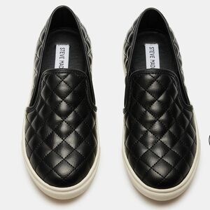 Madden Girl Black Quilted Slip-On Shoes